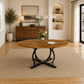 Extendable Oval Dining Table Set WalnutWood Chairs