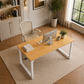 63" White Modern Computer Desk & Ergonomic High Back Office Chair Set