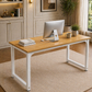 63" White Modern Computer Desk & Ergonomic High Back Office Chair Set