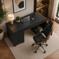 ShipItFurniture 59" Executive Office Desk & Ergonomic Chair Set with Lockable Drawers Black