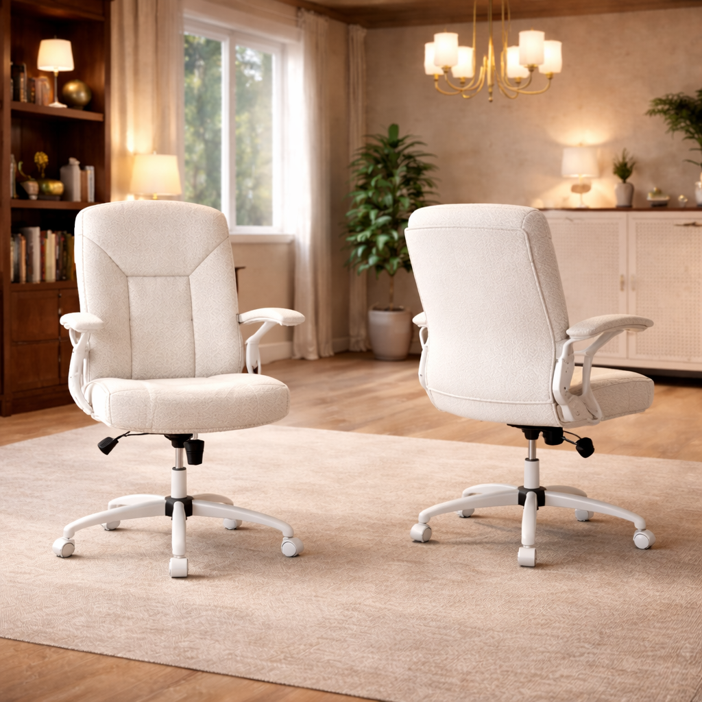 White 63Inch UltraExecutivePremium Desk Chair Ergonomic
