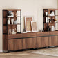 Brown Wooden TV Stand With Adjustable Entertainment Center