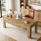63 Inch Light Brown Interconnected Workstation Desk