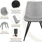 Dining Chairs Set Of 2 Grey Faux Leather With Metal Legs