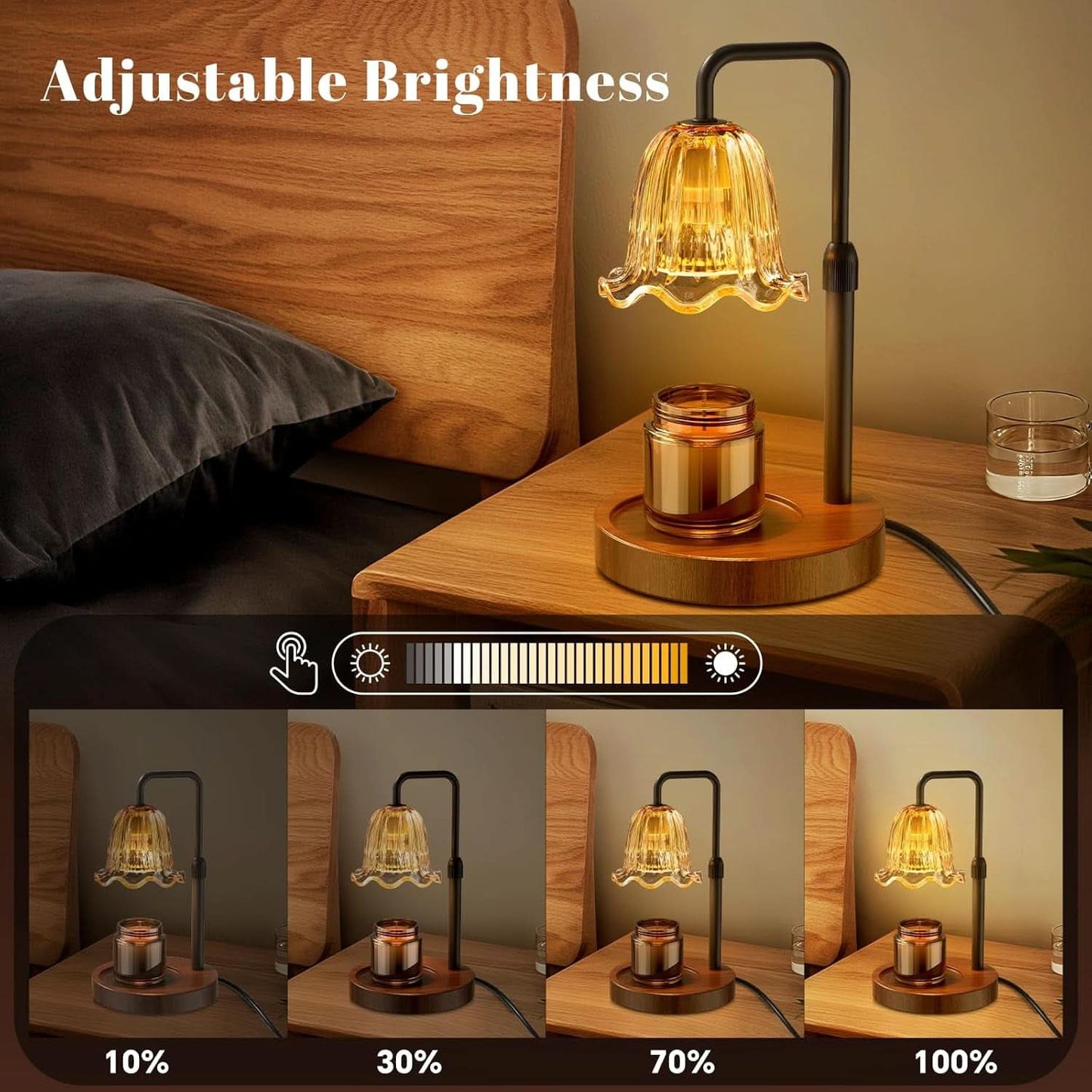 Candle Warmer Lamp Height Adjustable Dimmer Technology