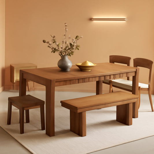63 Realwood Farmhouse Rectangular Dining Table Espresso