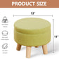 Storage Ottoman Round Footstool Velvet Modern Utility