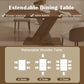 Walnut Extendable Dining Table 70.87 Inches Modern