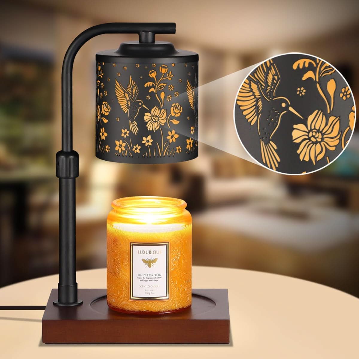 Candle Warmer Lamp Dimmable Adjustable Height Decor-2