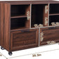 Brown 39-Inch Farmhouse Rolling File Cabinet Storage
