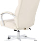 Ivory Executive Desk Chair With Oversized Cushion 275Lb