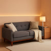 Grey Mid Century Modern Loveseat Sofa 65.3 Inch Living Room-0