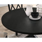 Black Oak Veneer Dining Table 48 Inch Square Cross Buck