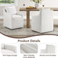 White Upholstered Dining Chairs With Casters Storage