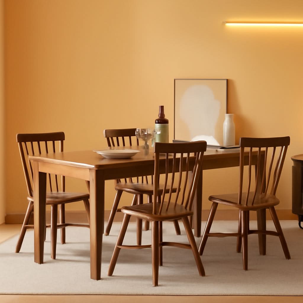 Walnut Windsor Contemporary Dining Chairs Collection Set