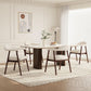 Beige Fabric Upholstered Dining Chair With Armrests