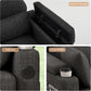 Black L Shaped Sleeper Sofa With Integrated Storage