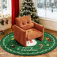 Taupe Sherpa Upholstered Accent Arm Chair Luxurious