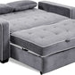 Ainsley Loveseat With Pull Out Sleeper Microfiber Charcoal