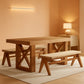 63 Inch Farmhouse Dining Table Rectangular Yellowish