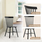 Windsor Dining Chair Set Of Four Jet Black Solid Wood