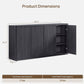 Elegant Ornate Solid Wood Buffet Cabinet With Storage