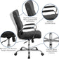 Whitney High Back Leathersoft Desk Chair Adjustable Height Swivel Black Chrome