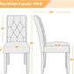 High Back Dining Chairs Set of 2 Retro Brown Parsons