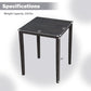 Graphite Square Dining Table Contemporary Solid Wood