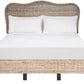 CoastalInspired Full Size Rattan Bed Headboard Grey