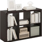 Six Cube Reversible Bookcase With Black Oak Finishes