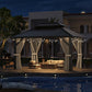 10x12 Gazebo Hardtop Aluminum Frame Galvanized Roof