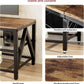 Industrial TV Stand 55 Inch Entertainment Center Brown