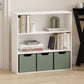 White 3Tier Open Bookcase Living Room 9.3D31.3W31.5H