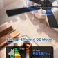 52Inch Matte Black Ceiling Fan Remote Dimmable LED Lights