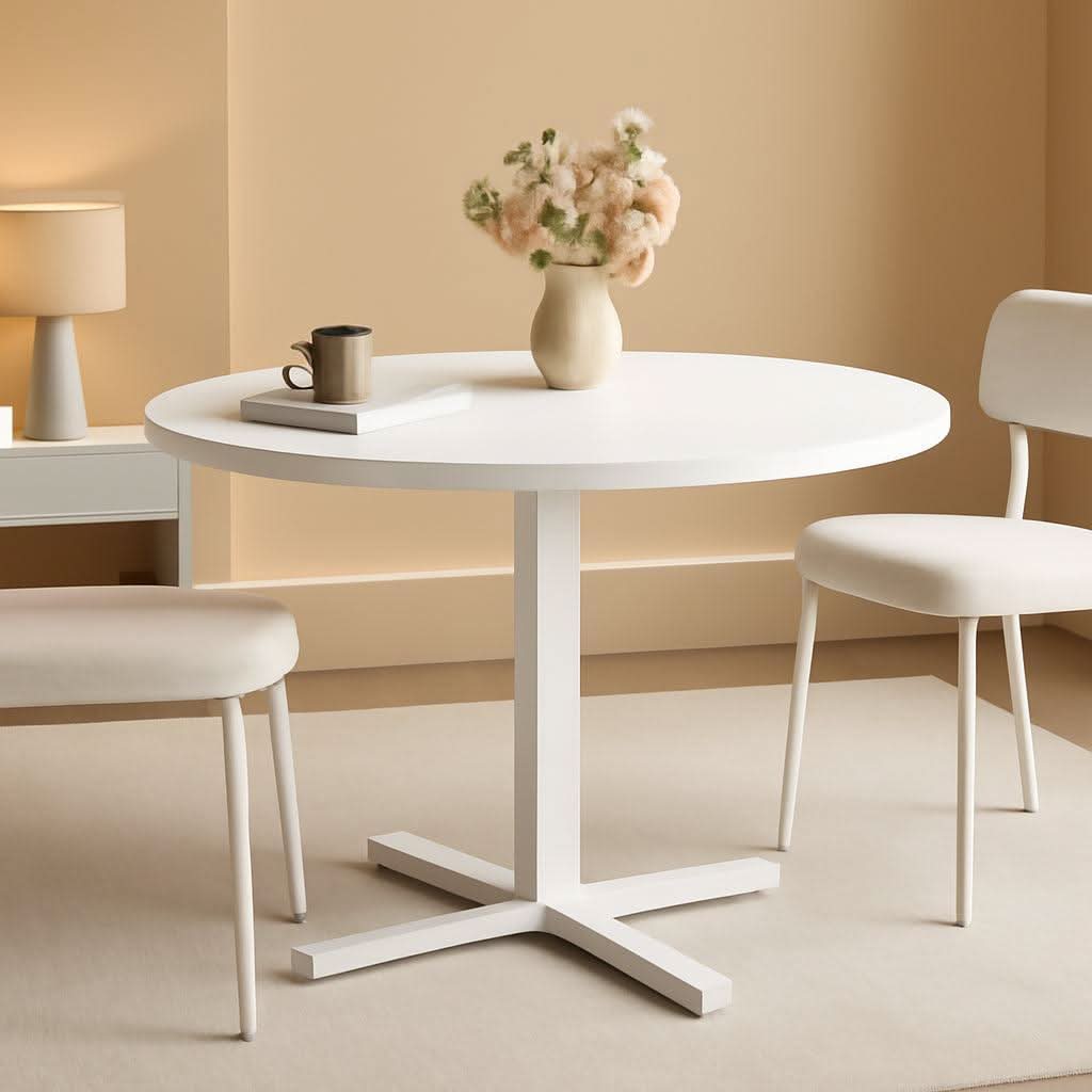 Snow White Round Dining Table 31 Inch Diameter Seats Four