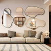 22X36 Irregular Wall Mirror Gold Aluminum Decorative