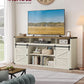 Rustic White Honey Brown Seventy Five Inches TV Stand