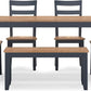 Intercontinental Mango Wood Dining Table Set Cerulean