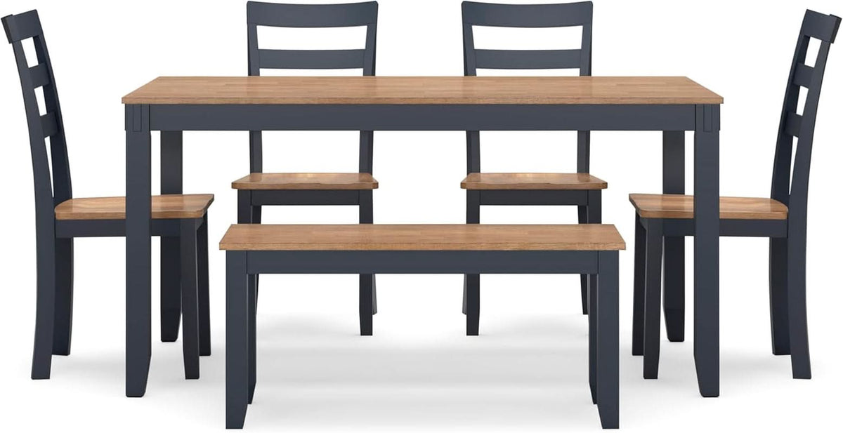 Intercontinental Mango Wood Dining Table Set Cerulean