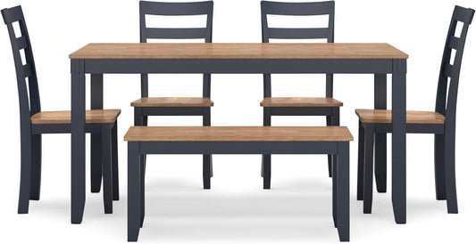 Intercontinental Mango Wood Dining Table Set Cerulean