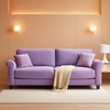 Deluxe Velvet 83 Inches Luxury Loveseat Purple Shade-0