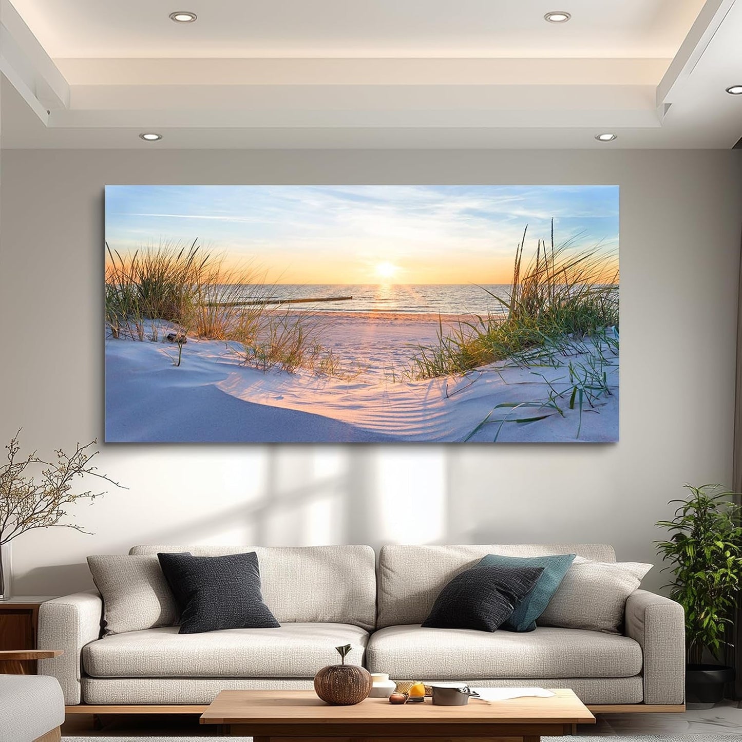 Deep Blue Ocean Museum Quality Seascape Canvas Wall Art