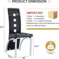 Ergonomic Black Upholstered Dining Chairs With Legs