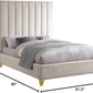 Luxurious Upholstered Velvet King Bed With Tufting