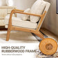 Beige Upholstered Accent Chairs With Lumbar Pillows-2
