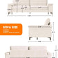 Beige Loveseat With Removable Cover For Living Room-1