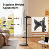 Height Adjustable Rolling TV Stand For Televisions