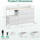 White Dresser With Customizable LED Lighting Outlet