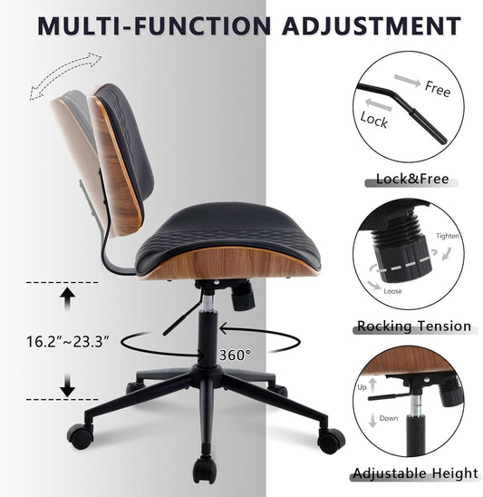 Office Chair Black 360 Swivel Ergonomic Desk Chair